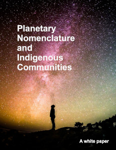 Planetary Nomenclature and Indigenous Communities White Paper Cover